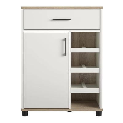 Canturbury Bar Cabinet With Beverage Shelves White - Room & Joy 11 Canturbury Bar Cabinet With Beverage Shelves White - Room & Joy - Image 10