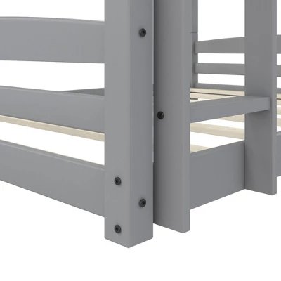 Full Over Full Alaina Floor Wood Bunk Bed - Room & Joy 13 Full Over Full Alaina Floor Wood Bunk Bed - Room & Joy - Image 11