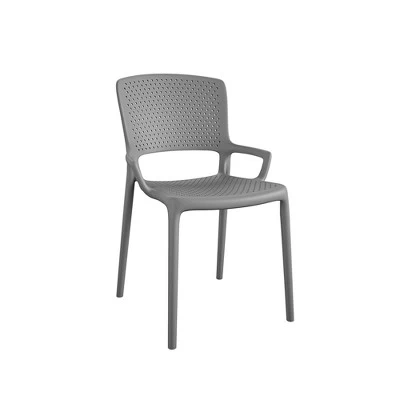 2pk Indoor/Outdoor Stacking Resin Chairs With Square Back & Arms - Room & Joy 5 2pk Indoor/Outdoor Stacking Resin Chairs With Square Back & Arms - Room & Joy - Image 4