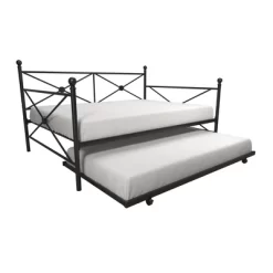 Twin Laura Classic Metal Daybed With Trundle - Room & Joy -Room & Joy GUEST 07f3b6b8 4aa0 4036 9119 cfda8e76ee31