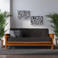 8" Full Fletcher Thermobonded High Density Polyester Fill Futon Mattress - Room & Joy