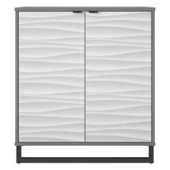 Maddock 2 Door Accent Cabinet With Faux Wave Pattern Graphite - Room & Joy -Room & Joy GUEST 0bbe9728 4a88 4c1d a63d 6057f01649d8