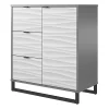 Maddock 1 Door 3 Drawer Accent Cabinet With Faux Wave Pattern Graphite - Room & Joy -Room & Joy GUEST 0e8e2741 89c1 4173 8f4b fa1a71095408