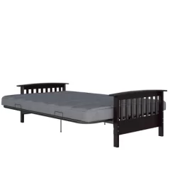 Full Brixen Wood Arm Metal Futon Frame With 6" Mattress - Room & Joy -Room & Joy GUEST 0e9ab4ee edd0 45cf b6b2 e7516c67346b