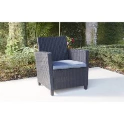 4pc Malmo Resin Wicker Patio Deep Seating Conversation Set Gray/Black - Room & Joy -Room & Joy GUEST 0f479680 8e8e 4cf5 bbc7 164b4158efe4