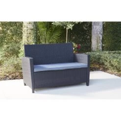 4pc Malmo Resin Wicker Patio Deep Seating Conversation Set Gray/Black - Room & Joy -Room & Joy GUEST 113db4a0 00f7 416c 9b89 84c967a9450b