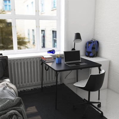 XL 38.5" Fold In Half Card Table With Handle Black - Room & Joy 9 XL 38.5" Fold In Half Card Table With Handle Black - Room & Joy - Image 7