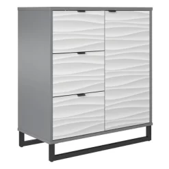 Maddock 1 Door 3 Drawer Accent Cabinet With Faux Wave Pattern Graphite - Room & Joy 12 Maddock 1 Door 3 Drawer Accent Cabinet With Faux Wave Pattern Graphite - Room & Joy -Room & Joy GUEST 1178544d 8c3e 403d 9386 bea98c46f3cf