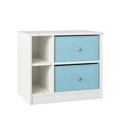 Elannie Avenue Nightstand With 2 Fabric Bins - Room & Joy