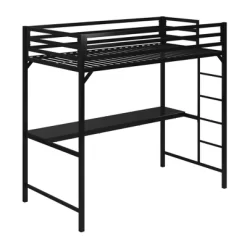 Twin Max Metal Loft Bed With Desk Black - Room & Joy 14 Twin Max Metal Loft Bed With Desk Black - Room & Joy -Room & Joy GUEST 17bdbd22 b582 4f1c 8d0f 56417f4faf96