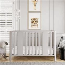 Room & Joy Emmett Curved Post 3-in-1 Crib - Sharkey Gray