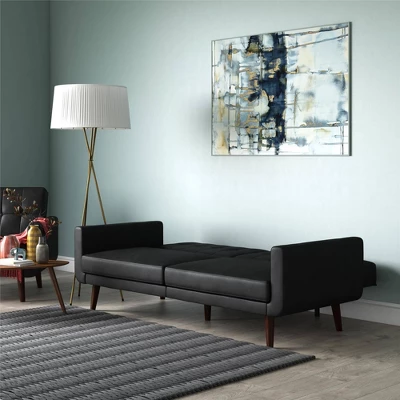 Fiore Modern Futon Faux Leather - Room & Joy 4 Fiore Modern Futon Faux Leather - Room & Joy - Image 2