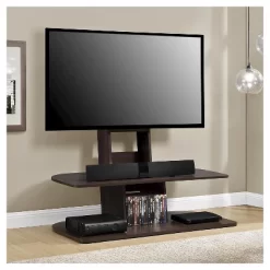 Solar TV Stand With Mount For TVs Up To 65" - Room & Joy -Room & Joy GUEST 1d53364a a367 44ef b0a7 2a0aedabc910