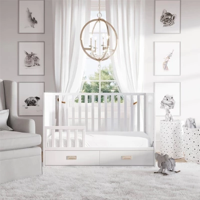 Room & Joy Adam 3-in-1 Convertible Storage Crib Nursery - White 4 Room & Joy Adam 3-in-1 Convertible Storage Crib Nursery - White - Image 2