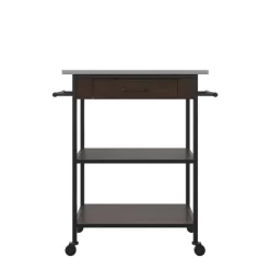 Reida Industrial Kitchen Cart Brown - Room & Joy -Room & Joy GUEST 20f0af45 7f79 4698 b421 e49300351f42
