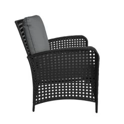 2pk Steel Woven Wicker Lounge Chairs With Cushions - Black/Gray - Room & Joy -Room & Joy GUEST 2484a350 2320 4dfd 9c47 fb2e06ebcbe5