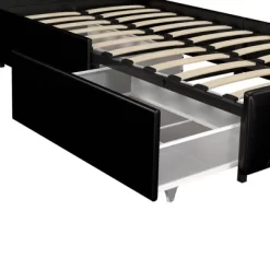 Dalia Faux Leather Upholstered Bed With Storage Black - Room & Joy -Room & Joy GUEST 24cbb154 ed04 4b5a a79f 0e8f539deb27