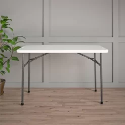 4' Straight Folding Multi-Purpose Utility Table White - Room & Joy -Room & Joy GUEST 25591596 c2bb 4cf1 9753 f5630bbd510a