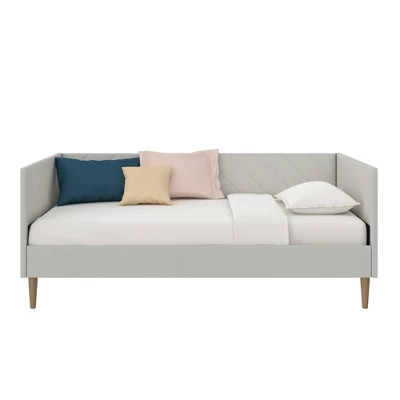 Valerian Upholstered Daybed Gray Linen - Room & Joy 9 Valerian Upholstered Daybed Gray Linen - Room & Joy - Image 7