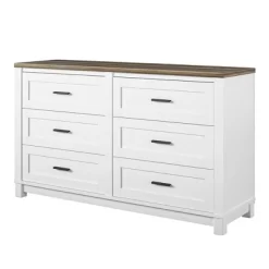 Sandlin 6 Drawer Dresser White - Room & Joy