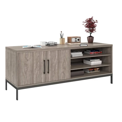 Somerton Credenza TV Stand For TVs Up To 70" Light Brown Oak - Room & Joy 5 Somerton Credenza TV Stand For TVs Up To 70" Light Brown Oak - Room & Joy - Image 3