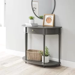 Aurora Half Moon Console Table Gray - Room & Joy -Room & Joy GUEST 312d2ec4 e2e5 42d6 9088 7db30a5cc22d