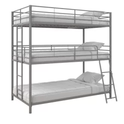 Triple Twin Zeke Metal Bunk Bed - Room & Joy -Room & Joy GUEST 3431d09e 0998 469d a1c6 ba048ef60aa3