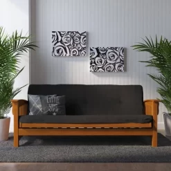 6" Full Fletcher Thermobonded High Density Polyester Fill Futon Mattress - Room & Joy