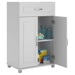 Front Page 41 24" Boost 1 Drawer/2 Door Base Storage Cabinet White - Room & Joy