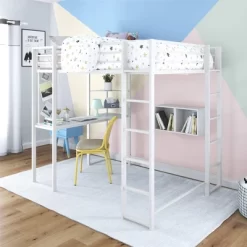 Full Adele Loft Bed Off White - Room & Joy -Room & Joy GUEST 385a2400 93ad 472b 84aa f0e275b95a90