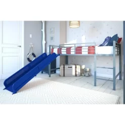 Kids' Melia Junior Metal Loft Bed With Slide - Room & Joy -Room & Joy GUEST 39120d0b 443a 494c 9838 a9eacb70021f