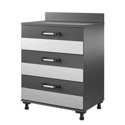 Boss 3 Drawer Storage Cabinet Gray - Room & Joy 5 Boss 3 Drawer Storage Cabinet Gray - Room & Joy - Image 3