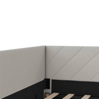 Valerian Upholstered Daybed Gray Linen - Room & Joy 12 Valerian Upholstered Daybed Gray Linen - Room & Joy - Image 10