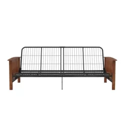 Full Brixen Wood Arm Metal Futon Frame With 6" Mattress - Room & Joy -Room & Joy GUEST 4149f9e2 fb2b 4aed 89f5 dd8cfab9285f
