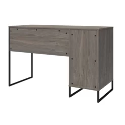 Pacer Single Pedestal Computer Desk Gray Oak - Room & Joy -Room & Joy GUEST 417b3f4a 8d92 4fee ba2f c17e279747bc