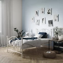 Twin Kids' Bombay Metal Bed White - Room & Joy -Room & Joy GUEST 41e19b4b eb83 4160 b3ac 6ba03b645cf2