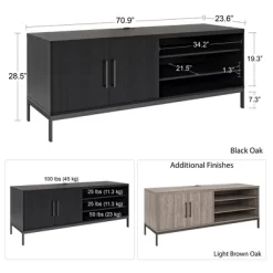 Somerton Credenza TV Stand For TVs Up To 70" Light Brown Oak - Room & Joy 16 Somerton Credenza TV Stand For TVs Up To 70" Light Brown Oak - Room & Joy -Room & Joy GUEST 41e21ed1 9d49 422d 9f7d e6940c07e928