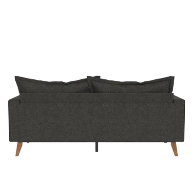 Maryan Pillowback Wood Stretcher Sofa Gray Linen - Room & Joy 8 Maryan Pillowback Wood Stretcher Sofa Gray Linen - Room & Joy - Image 6
