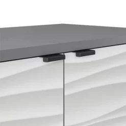 Maddock 2 Door Accent Cabinet With Faux Wave Pattern Graphite - Room & Joy -Room & Joy GUEST 4a6dc4dd ad55 4604 bf90 8618e00be07b