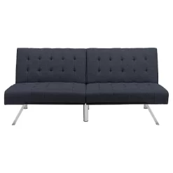 Eve Velvet Upholstered Convertible Futon - Room & Joy -Room & Joy GUEST 4aa3627f a201 4379 b758 ef1c51bd364c
