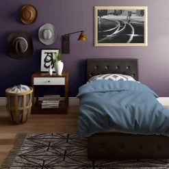 Dalia Faux Leather Upholstered Bed With Storage Black - Room & Joy -Room & Joy GUEST 4b3ceabe c427 4153 b68d 1d286923ff4a