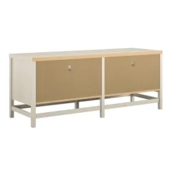Latta TV Stand For TVs Up To 60" With Faux Rattan Ivory Oak - Room & Joy -Room & Joy GUEST 4bc34047 9828 4004 a2b5 88a550973218
