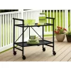 Indoor/Outdoor Folding Serving Cart With Wheels & Shelves - Black - Room & Joy -Room & Joy GUEST 4c733411 d249 4626 976f 71574c71c449