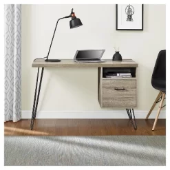 Seasons Hairpin Computer Desk Sonoma Oak/ Gunmetal Gray - Room & Joy -Room & Joy GUEST 4e2bfca2 86d7 49b3 baeb 7efe25daba4d