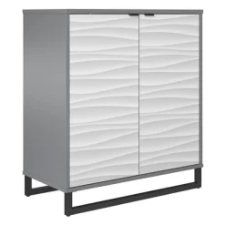 Maddock 2 Door Accent Cabinet With Faux Wave Pattern Graphite - Room & Joy -Room & Joy GUEST 534cd605 4004 4343 9b57 3f21663481e4
