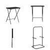 5pc Multi-Purpose Folding TV Tray Set Vinyl Top Black - Room & Joy -Room & Joy GUEST 5654e0e3 dde6 4a42 b9ea abc533f3462c