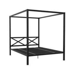 Dax Metal Canopy Bed Black - Room & Joy -Room & Joy GUEST 597ad60c f6fe 4066 bebd e81c53ca6179