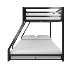Twin/Full Max Metal Bunk Bed Black - Room & Joy -Room & Joy GUEST 5a7e3181 b987 4016 b4ab 1acc8146fb5f