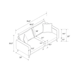 Maryan Pillowback Wood Stretcher Sofa Gray Linen - Room & Joy 21 Maryan Pillowback Wood Stretcher Sofa Gray Linen - Room & Joy -Room & Joy GUEST 5c828eec 5214 445f 81b7 f8b507332f9e