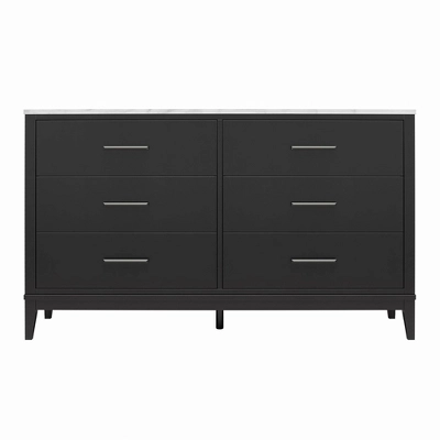 Morganfield Wide 6 Drawer Marble Top Dresser - Room & Joy 11 Morganfield Wide 6 Drawer Marble Top Dresser - Room & Joy - Image 9